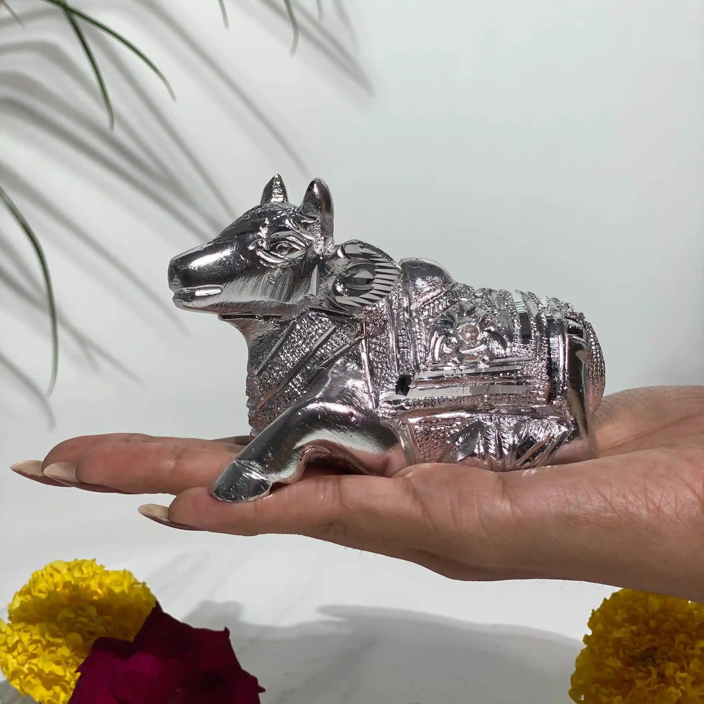 Silver Nandi ji (4x3 Inch)