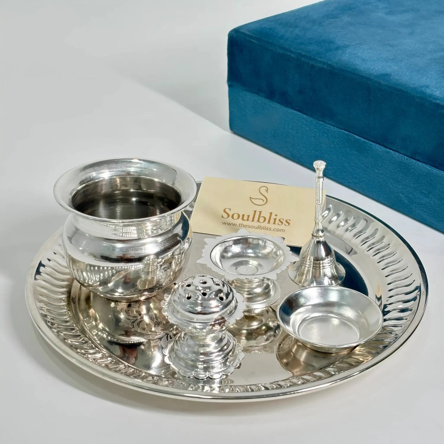 Silver Puja Thali Set of 6