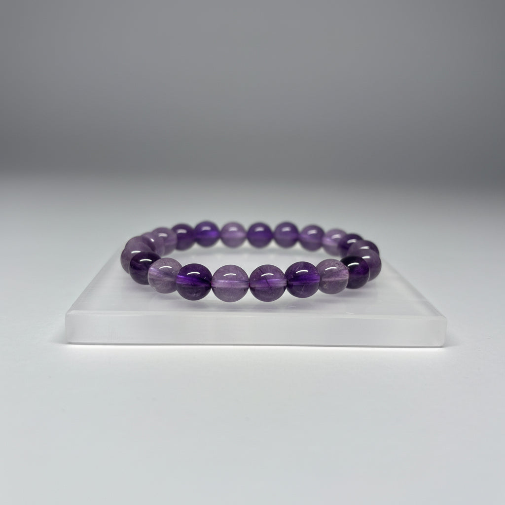 SoulBliss Amethyst Healing Bracelet – genuine amethyst crystals for third-eye and crown chakra, spiritual clarity, calm, and protection, Crystal Bliss Collection