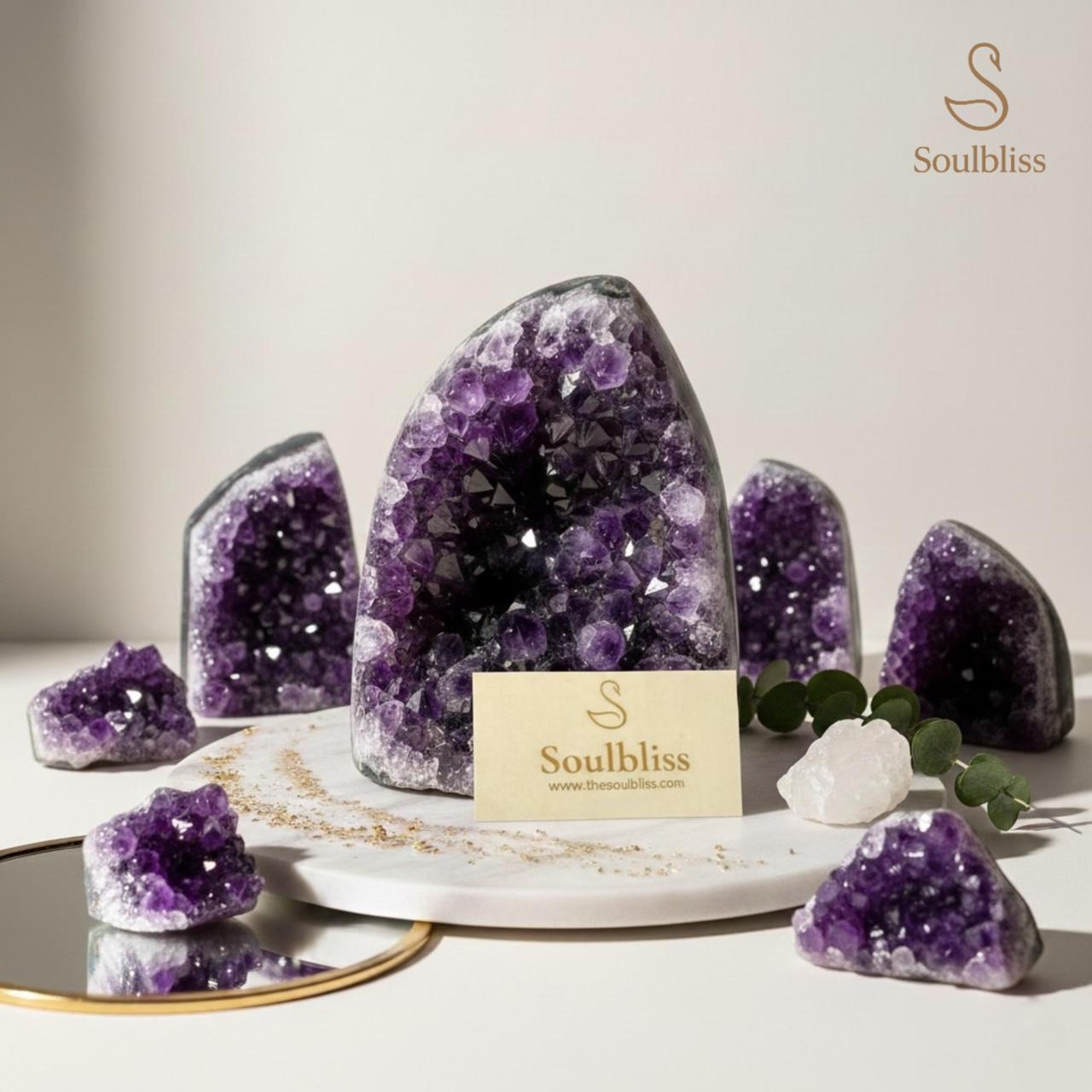 Natural Amethyst Uruguayan Cave Cluster | Soulbliss Amethyst Geode