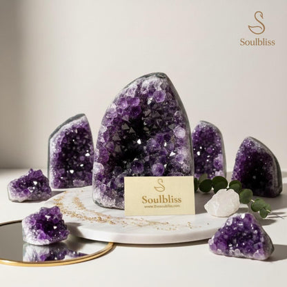 Natural Amethyst Uruguayan Cave Cluster | Soulbliss Amethyst Geode