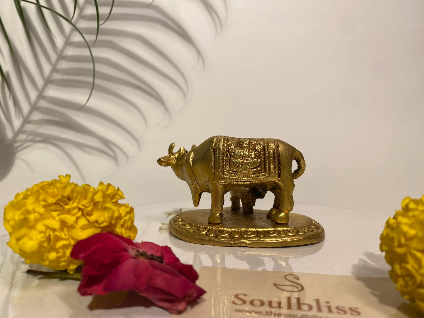 Brass Kamadhenu with calf