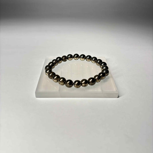 oulBliss Pyrite Abundance & Protection Bracelet – authentic pyrite crystals for wealth, opportunities, protection, and grounding, part of Crystal Bliss Collection