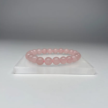 Authentic SoulBliss Rose Quartz Healing Bracelet – natural crystal jewelry for heart chakra, self-love, and emotional balance, part of Crystal Bliss Collection.