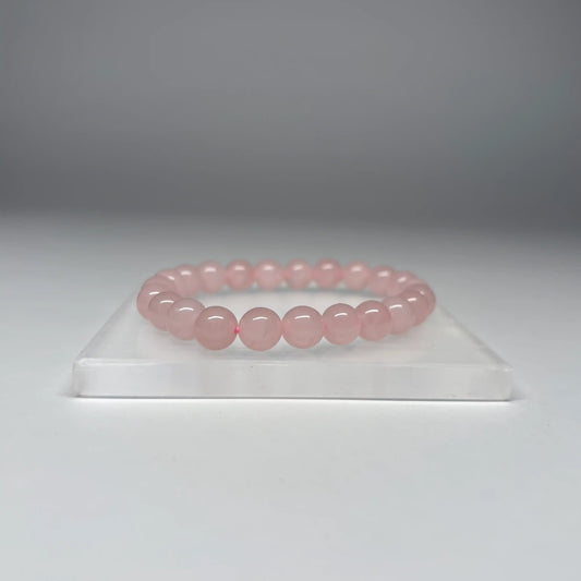 Authentic SoulBliss Rose Quartz Healing Bracelet – natural crystal jewelry for heart chakra, self-love, and emotional balance, part of Crystal Bliss Collection.