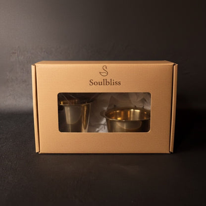 Brass Coffee Dabra Set | South Indian Filter Coffee Set