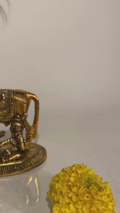 Panchdhatu Kamdhenu Idol – Gold Plated  (6x4 Inch)