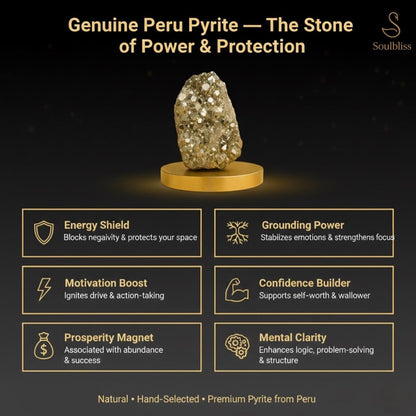 Rare Pyrite from Peru | Raw & Premium Stone of power
